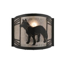 Fox on the Loose Left 10" Tall Wall Sconce