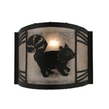 Raccoon on the Loose Right 10" Tall Wall Sconce