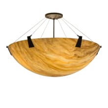 Araneta 4 Light 37" Wide Semi-Flush Bowl Ceiling Fixture - Oil Rubbed Bronze Finish - Medium Bulb Base