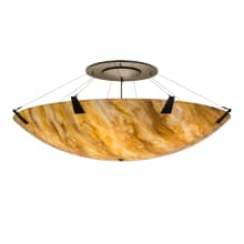 Araneta 12 Light 61" Wide Semi-Flush Bowl Ceiling Fixture - Oil Rubbed Bronze Finish - GU24 Bulb Base