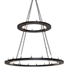 Loxley 28 Light 60" Wide Taper Candle Ring Chandelier