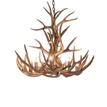 Antlers 8 Light 34" Wide Antler Candle Style Chandelier