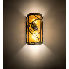 Whispering Pines Left 2 Light 13" Tall Wall Sconce