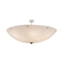 Madison 12 Light 60" Wide Semi-Flush Bowl Ceiling Fixture - Nickel Finish - Medium Bulb Base
