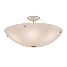 Cypola 6 Light 24" Wide Semi-Flush Bowl Ceiling Fixture - Nickel Finish - Medium Bulb Base