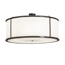 Arcas 8 Light 48" Wide Semi-Flush Drum Ceiling Fixture - Timeless Bronze Finish - Medium Bulb Base