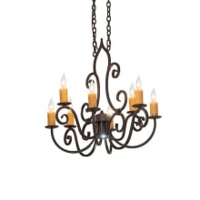 Long Clifton 8 Light 26" Wide Taper Candle Style Chandelier