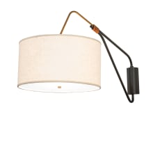 Cilindro 25" Tall Wall Sconce with Linen Shade