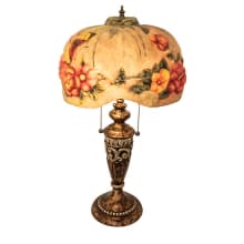 Puffy Butterfly and Flowers 2 Light 27" Tall Buffet Table Lamp