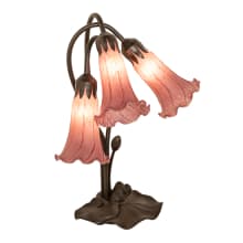 Tiffany Pond Lily 3 Light 16" Tall Buffet Table Lamp