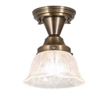 Revival Summer Wheat 8" Wide Semi-Flush Ceiling Fixture - Antique Brass Finish