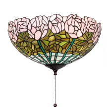 Tiffany Cabbage Rose 16" Wide Single Ceiling Fan Light Kit