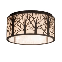 Branches 4 Light 20" Wide Flush Mount Drum Ceiling Fixture - Oil Rubbed Bronze Finish