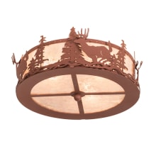 Deer at Dusk 16" Wide Single Ceiling Fan Light Kit
