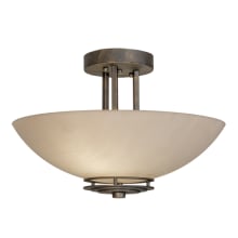 Thurston 2 Light 15" Wide Semi-Flush Bowl Ceiling Fixture - French Bronzed Finish - Medium Bulb Base