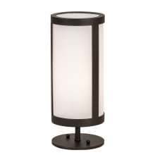 Cartier 12" Tall Hardwired Column Table Lamp with Fabric Shade