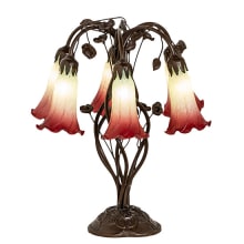 Tiffany Pond Lily 6 Light 19" Tall Buffet Table Lamp