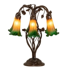 Tiffany Pond Lily 6 Light 19" Tall Buffet Table Lamp