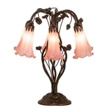 Tiffany Pond Lily 6 Light 19" Tall Buffet Table Lamp