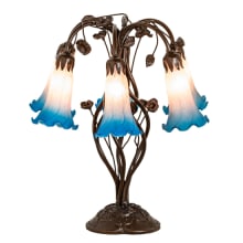Tiffany Pond Lily 6 Light 19" Tall Buffet Table Lamp