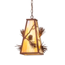 Lone Pine 13" Wide Pendant with Iridescent Glass Shade