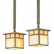 Hyde Park 2 Light 20" Wide Linear Pendant with Iridescent Glass Shades