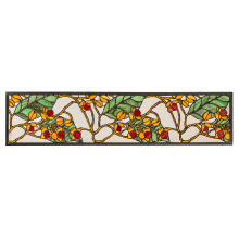Bittersweet 8-1/4" Tall x 35-3/4" Wide Stained Glass Window