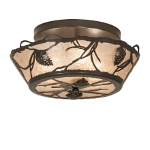 Whispering Pines 3 Light 16" Wide Semi-Flush Ceiling Fixture