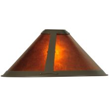 15" W Van Erp Amber Mica Torchiere Replacement Shade