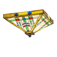 Prairie Wheat 4 Light 24" Wide Semi-Flush Ceiling Fixture