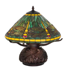 Tiffany Dragonfly 3 Light 17" Tall Buffet Table Lamp