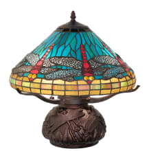 Tiffany Dragonfly 3 Light 17" Tall Buffet Table Lamp