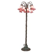 Tiffany Pond Lily 12 Light 61" Tall Buffet Floor Lamp