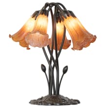 Tiffany Pond Lily 5 Light 16" Tall Buffet Table Lamp