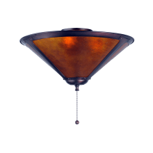 Van Erp 3 Light 16" Wide Semi Flush Ceiling Fixture with Brown Glass Shade