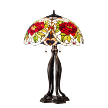 3 Light 30" Tall Tiffany Table Lamp