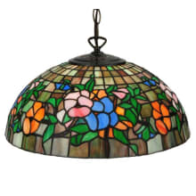 Hanging Pansy 16" Wide Pendant