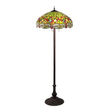 3 Light 62" Tall Tiffany Floor Lamp