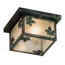 Hyde Park Maple Leaf 12" Wide Flush Mount Square Ceiling Fixture