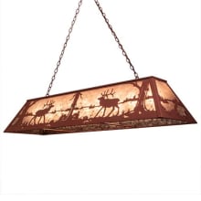 Long Elk at Lake 9 Light 17" Wide Linear Pendant