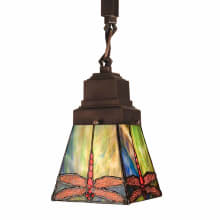 Prairie 35" Tall Mini Pendant with Stained Glass Shade