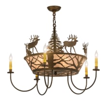Elk on the Loose 8 Light 34" Wide Taper Candle Style Chandelier