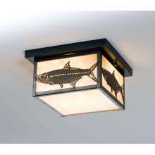 Tarpon 2 Light 12" Wide Flush Mount Ceiling Fixture with Clear Acrylic Shade