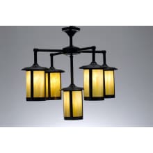 Fulton Prime 5 Light 30-1/2" Wide Chandelier with Yellow Acrylic Shade