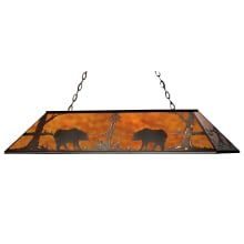 Bear at Lake 11 Light 17" Wide Linear Pendant