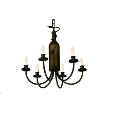 Tuscan Vineyard 6 Light 18" Wide Taper Candle Chandelier