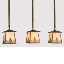 Long Pinecone 3 Light 37" Wide Linear Pendant