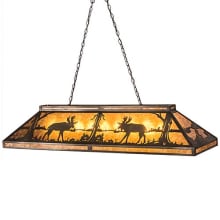 Long Moose 9 Light 18" Wide Linear Pendant