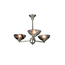 Deco Ball 3 Light 31" Wide Chandelier with Multi-colored Glass Shade