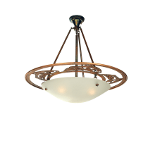 Metro Fusion 3 Light 20-1/2" Wide Semi Flush Ceiling Fixture with White Glass Shade